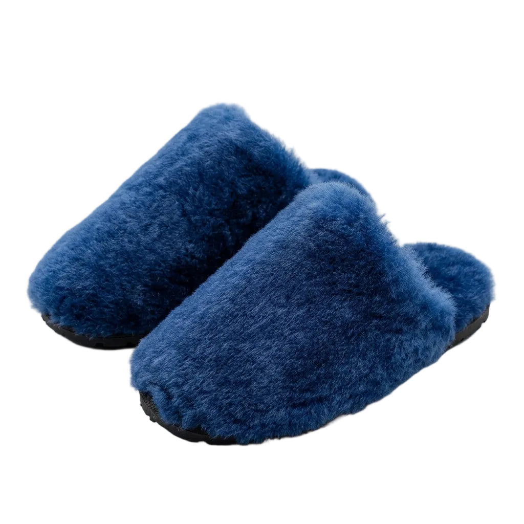 Women's Wool Slippers with Soft Shearling Lining for Cozy Winter Comfort
