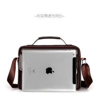 Men's PU Leather Crossbody Messenger Bag – Vintage Shoulder Bag