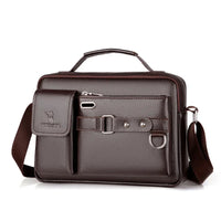 Men's PU Leather Crossbody Messenger Bag – Vintage Designer Style