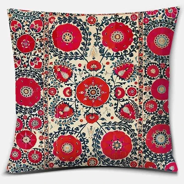 Antique Red and Blue Series Home Office Decorative Pillow Bedroom Pillow Gift Sofa Car Cushion Cover