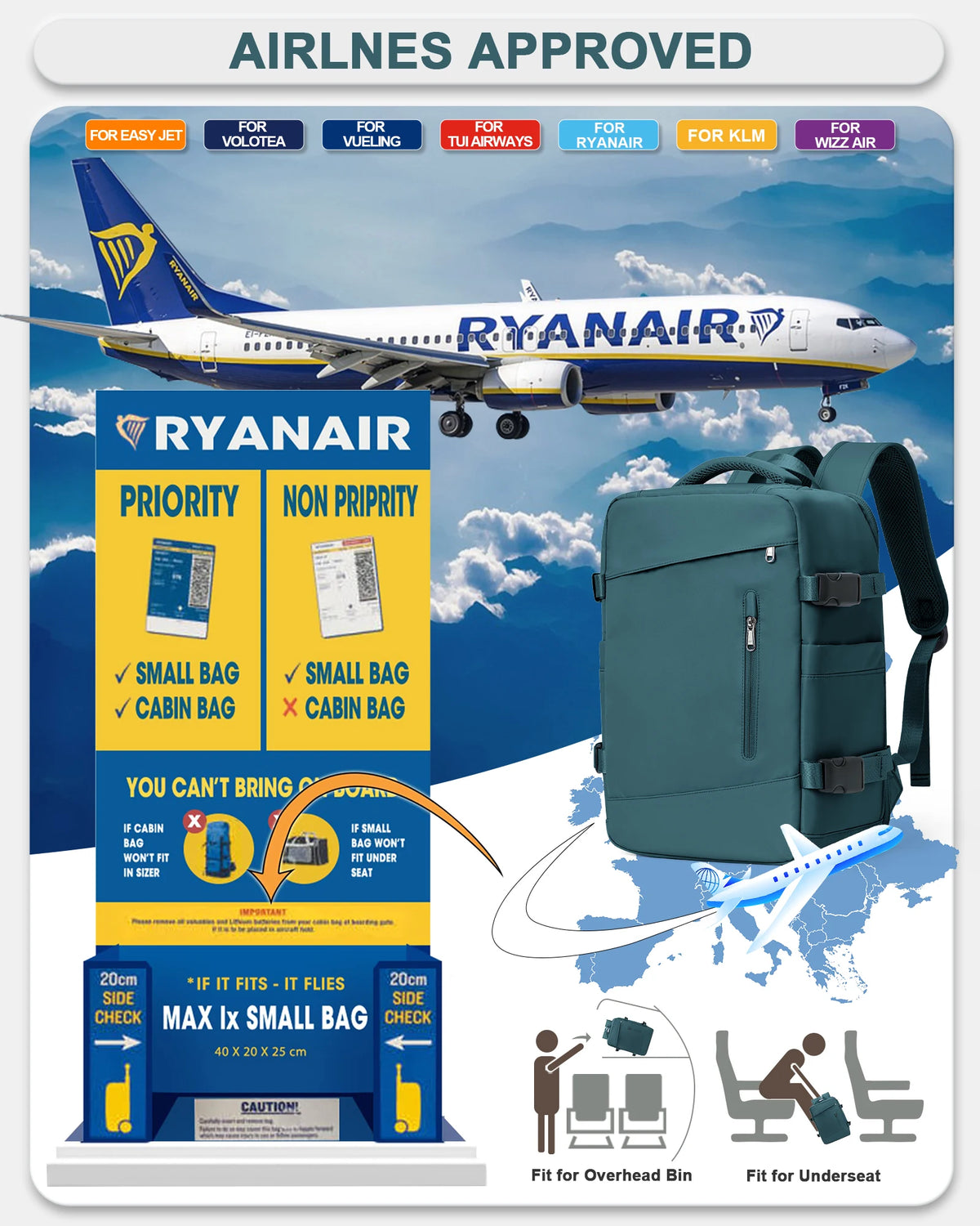Ryanair Travel Backpack: The Ultimate Cabin Bag for Hassle-Free Travel