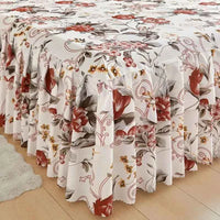 3pcs set Floral Style Bed Skirt and Pillowcase Ruffles Bed Cover Home Soft Bedspread Skirt Style Bed Linen 침대스커트