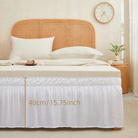 1PC Ruffled Bed Skirts with Ruffles - Double Layers, 200cm x 180/120cm, Wrinkle & Fade Resistant Fabric