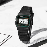 Casio F91W Retro Waterproof Watch - Fashionable Simple Small Square LCD Display Electronic Timepiece