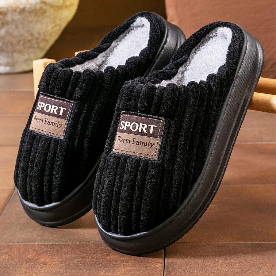 Experience Ultimate Comfort with Men's Winter Suede Slippers