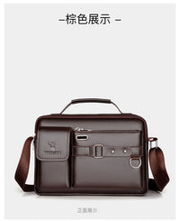 Men's PU Leather Crossbody Messenger Bag – Vintage Shoulder Bag