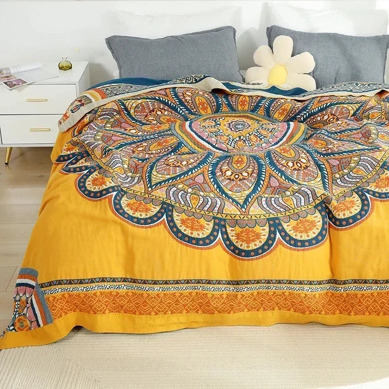 Elevate Your Summer Bliss with Our Boho Summer Cotton Quilt