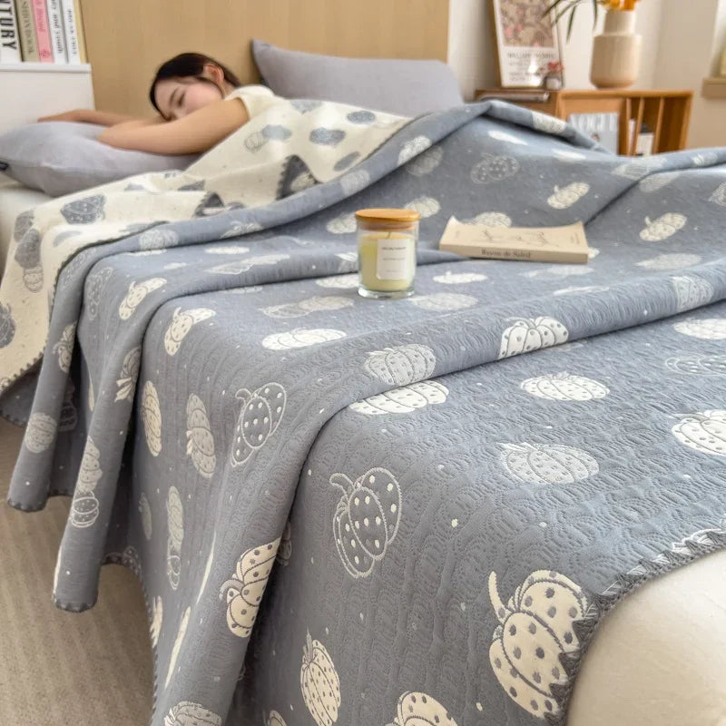 Experience Ultimate Comfort with Our Cotton Three-Layer Towel Blanket