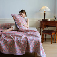 Cozy Up with Our 100% Cotton Bedspread Blanket - Luxurious Retro Charm