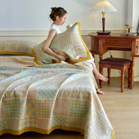 Cozy Up with Our 100% Cotton Bedspread Blanket - Luxurious Retro Charm