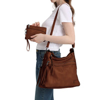 Women Designer Shoulder Bags - Large Leather Shoulder Handbags for Travel & Weekend Outdoor Use