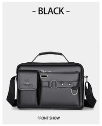Men's PU Leather Crossbody Messenger Bag – Vintage Designer Style