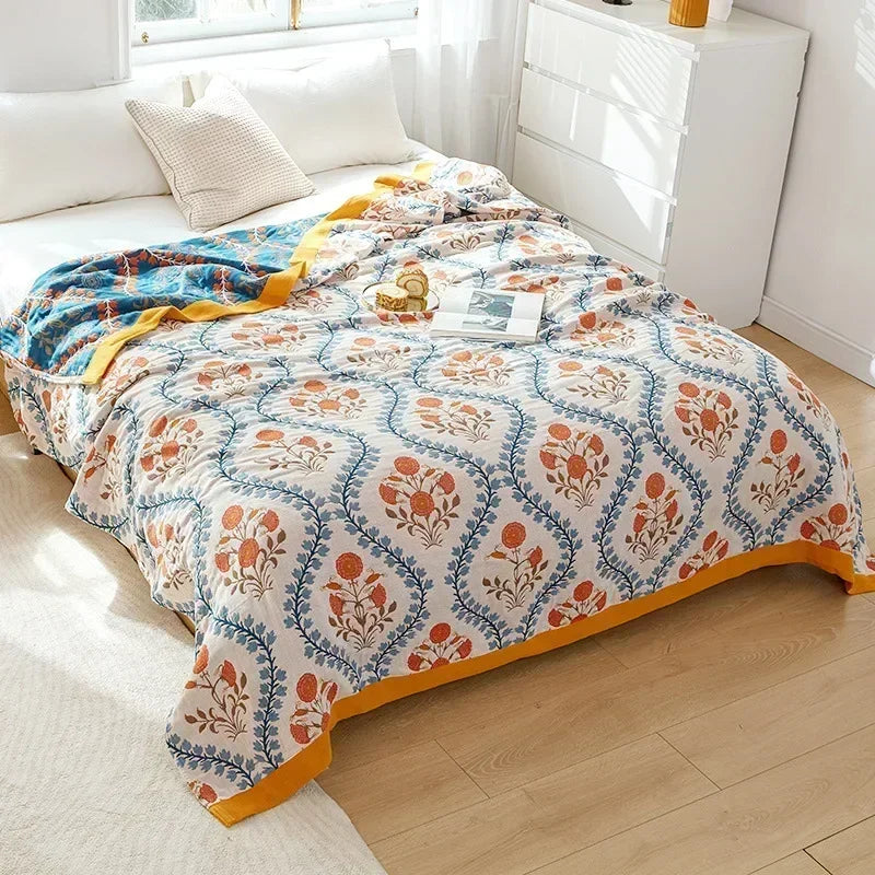 Elevate Your Summer Bliss with Our Boho Summer Cotton Quilt