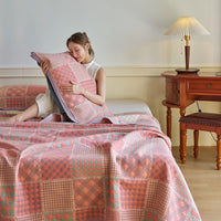 Cozy Up with Our 100% Cotton Bedspread Blanket - Luxurious Retro Charm