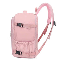 180 °   Open Cabin Backpack, Airline Approved Carry on Nylon Bag with Shoe Compartment for Flight, Business & Weekend Trips