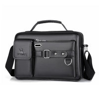 Men's PU Leather Crossbody Messenger Bag – Vintage Shoulder Bag