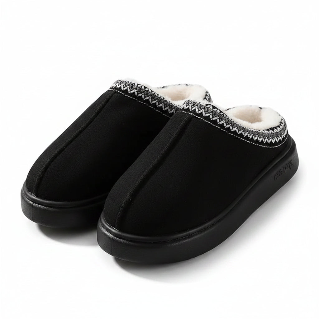 Men's Faux Suede Home Slippers - Comfortable & Stylish Indoor Footwear
