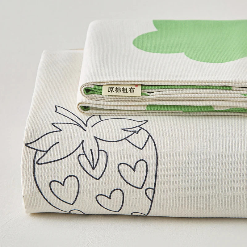 Luxurious 100% Cotton Bed Sheets - Thickened Floral Print for Ultimate Comfort