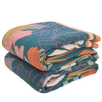 Charming Cotton Floral Bedspread Blanket for Cozy Summer Comfort