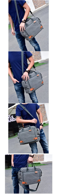 Men's Large Canvas Crossbody Satchel Bag – Travel & Casual Shoulder Bag