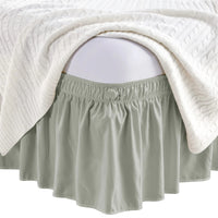 Adjustable Bed Skirt - Elastic Wrap Around, Wrinkle Free & Fade Resistant, Full Size for Women, Men, Kids & Teens Bedding