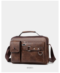 Men's PU Leather Crossbody Messenger Bag – Vintage Designer Style