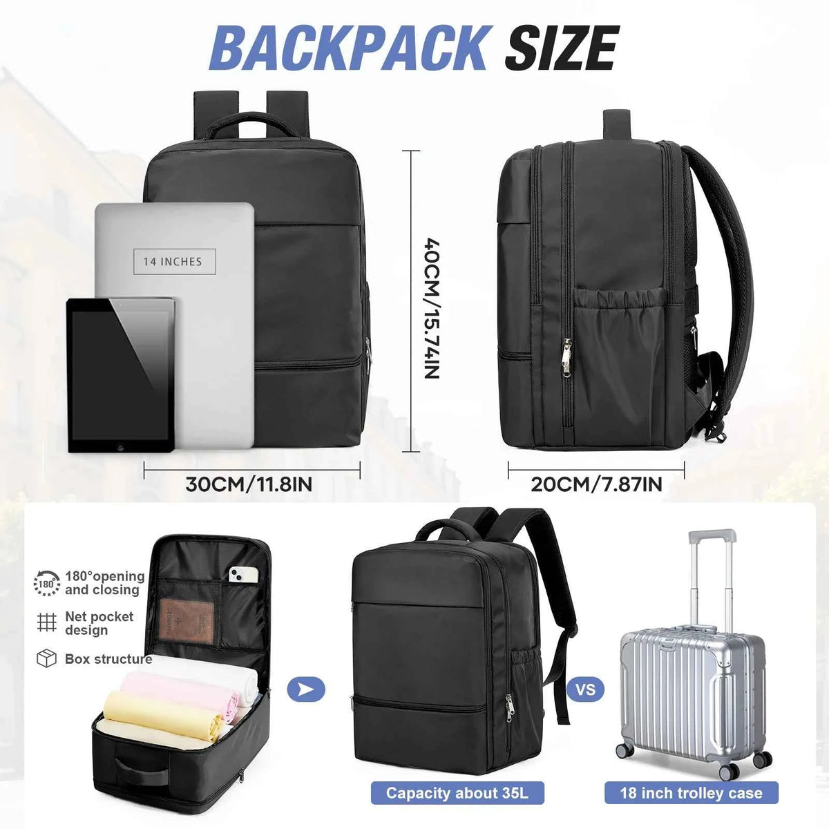 Vacuum Storage Bag, Ryanair Cabin Bag 40x30x20 Travel Backpack, Wizzair Hand Luggage Backpack Men Laptop Bag College Backpack