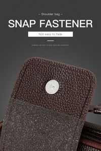 Men's PU Leather Crossbody Messenger Bag – Vintage Designer Style