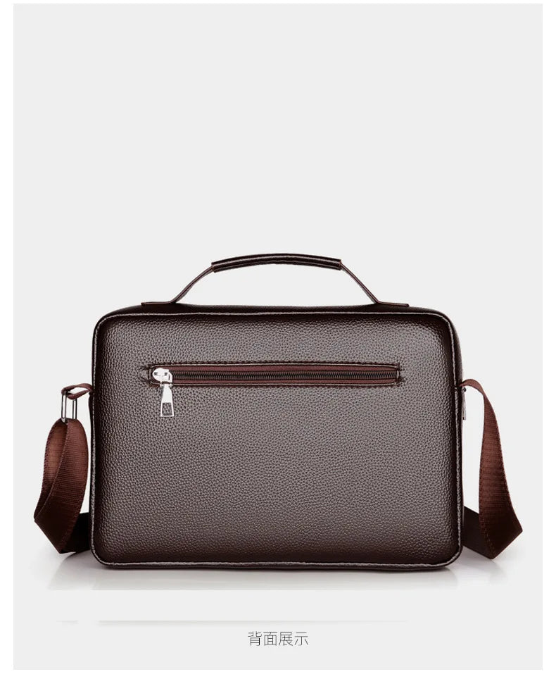 Men's PU Leather Crossbody Messenger Bag – Vintage Shoulder Bag