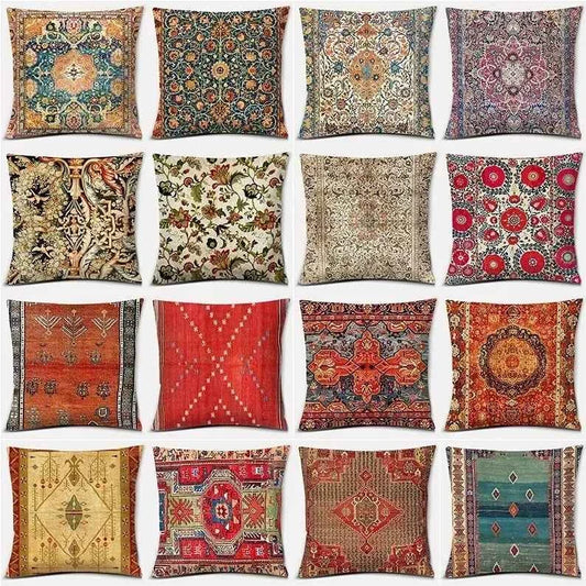 Antique Red and Blue Series Home Office Decorative Pillow Bedroom Pillow Gift Sofa Car Cushion Cover