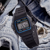Casio F91W Retro Waterproof Watch - Fashionable Simple Small Square LCD Display Electronic Timepiece
