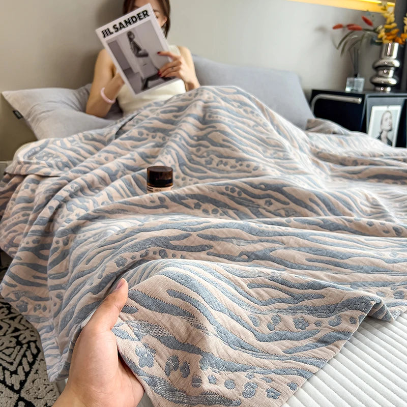Experience Ultimate Comfort with Our Luxury Cotton Throw Blanket