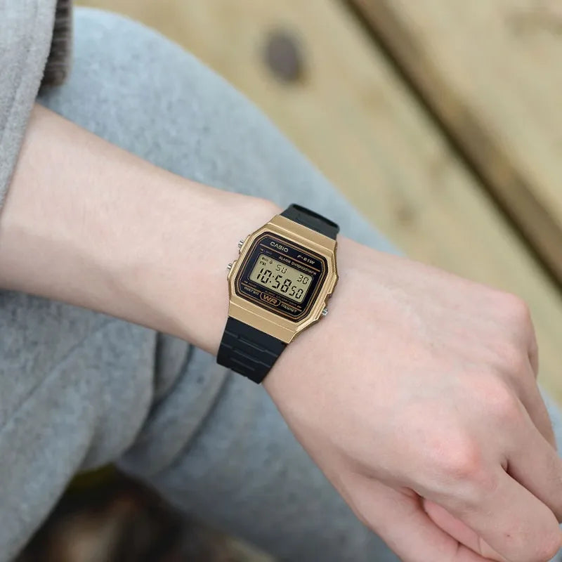 Casio F91W Retro Waterproof Watch - Fashionable Simple Small Square LCD Display Electronic Timepiece