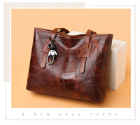 Trendy Women's  New Large Capacity Tote Bag with Horizontal Square Zipper Single Shoulder Handbag