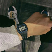 Casio F91W Series Fashionable Simple Retro Small Square LCD Display Waterproof Quartz Watch Trendy Versatile Electronic Watch