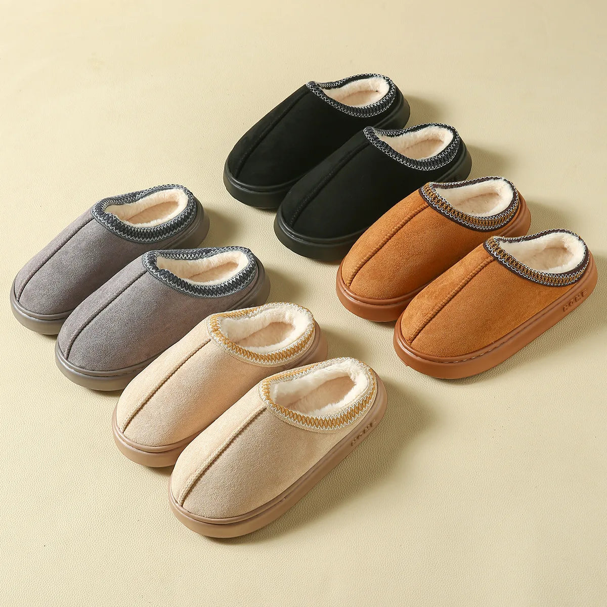 Men's Faux Suede Home Slippers - Comfortable & Stylish Indoor Footwear