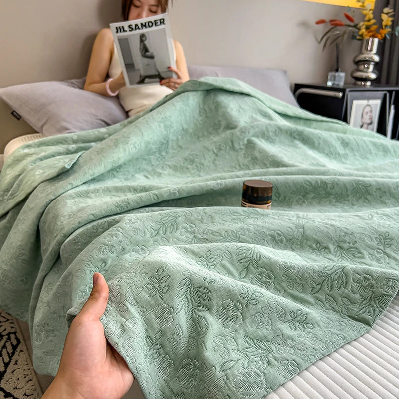 Experience Ultimate Comfort with Our Luxury Cotton Throw Blanket