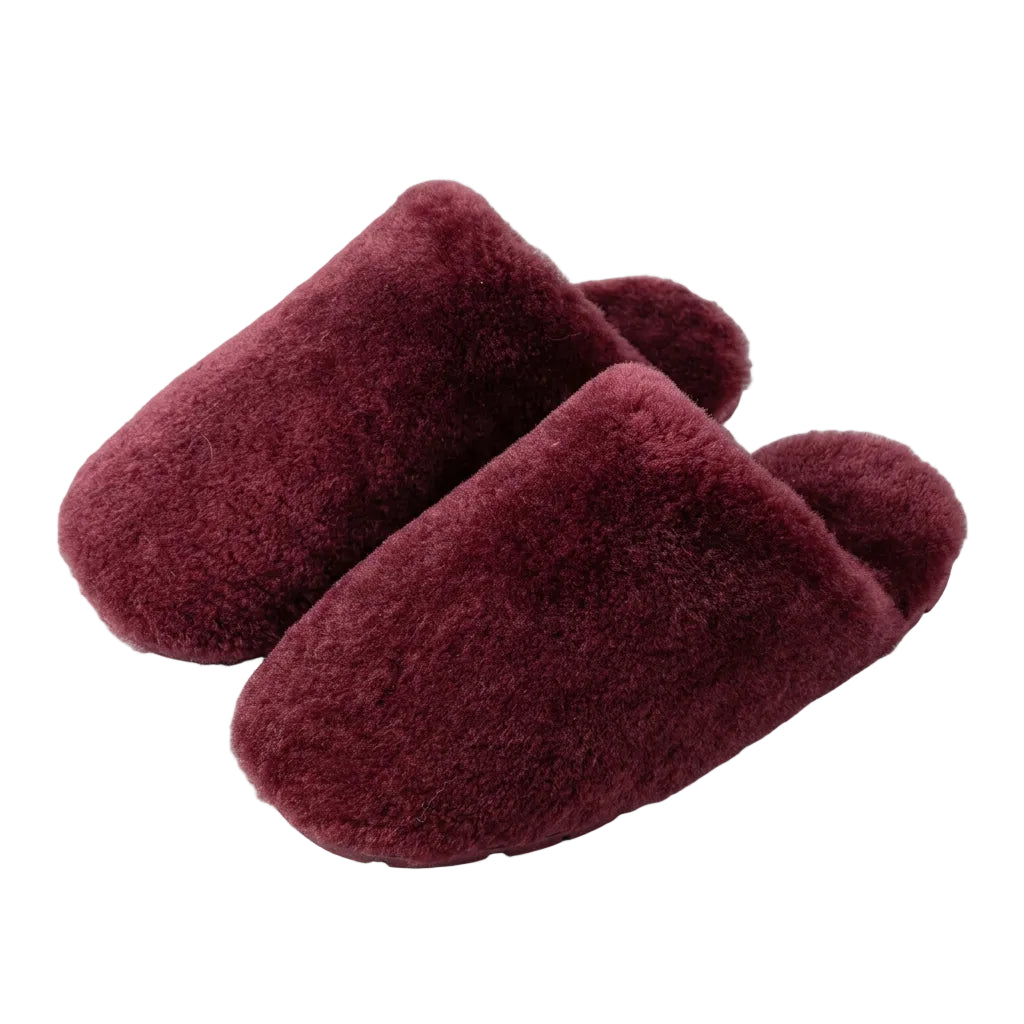 Women's Wool Slippers with Soft Shearling Lining for Cozy Winter Comfort