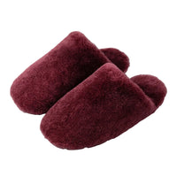 Women's Wool Slippers with Soft Shearling Lining for Cozy Winter Comfort