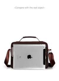 Men's PU Leather Crossbody Messenger Bag – Vintage Designer Style