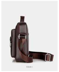 Men's PU Leather Crossbody Messenger Bag – Vintage Shoulder Bag