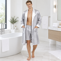 Luxurious Plus Size Men's Silk Robe Set for Ultimate Comfort