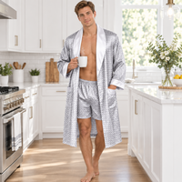 Luxurious Plus Size Men's Silk Robe Set for Ultimate Comfort
