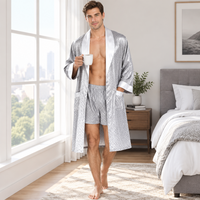Luxurious Plus Size Men's Silk Robe Set for Ultimate Comfort