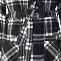 A Navy and Black Men's Dressing Gowns Made of Warm, Soft Fleece. - SaneShoppe