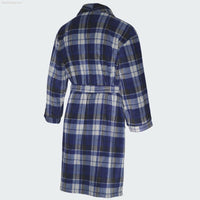 A Navy and Black Men's Dressing Gowns Made of Warm, Soft Fleece. - SaneShoppe