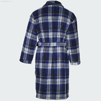 A Navy and Black Men's Dressing Gowns Made of Warm, Soft Fleece. - SaneShoppe