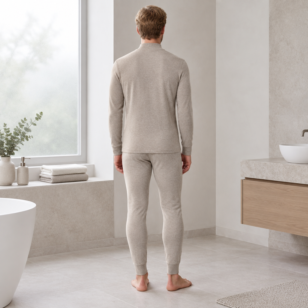 Cozy Cashmere Thermal Couples Set for Autumn & Winter Comfort