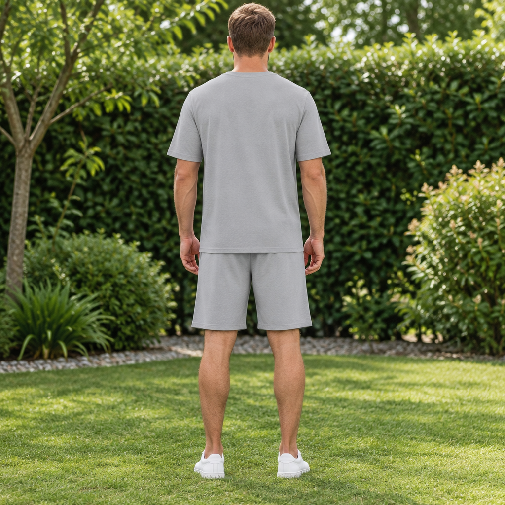 Men's Summer Tracksuit Set - 2-Piece Short Sleeve O-Neck Running Suit Plus Size T-shirt