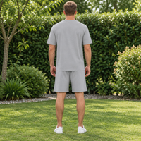 Men's Summer Tracksuit Set - 2-Piece Short Sleeve O-Neck Running Suit Plus Size T-shirt